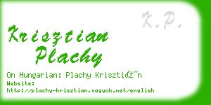 krisztian plachy business card